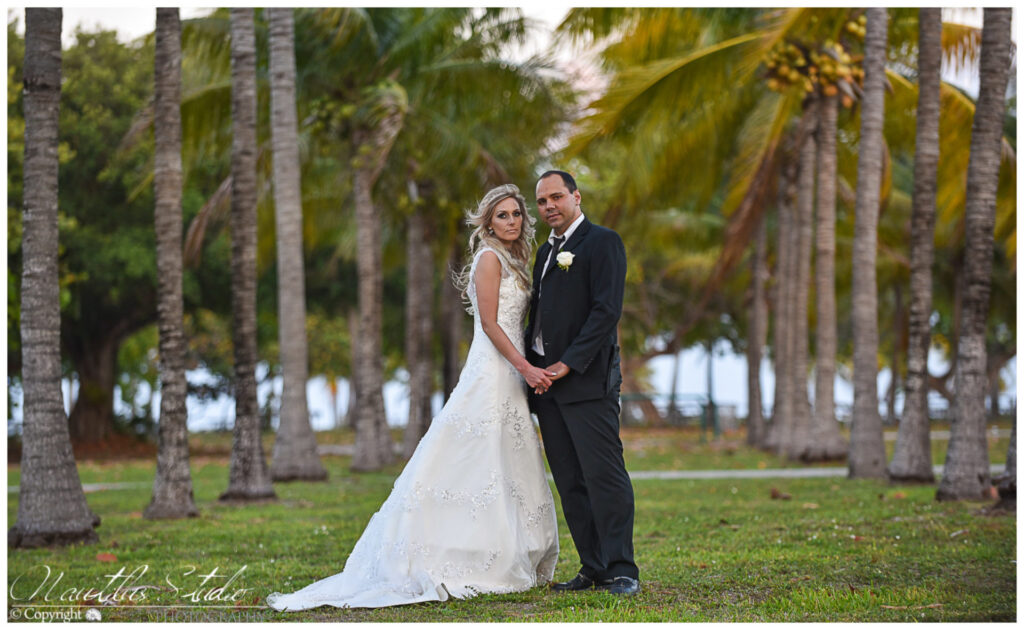 photograph wedding couple in Key Biscayne Crandon Park.